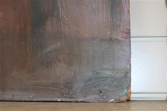 Alex Koolman RP RBA, oil on board, Ingrid, Exhibition label verso, 76 x 63cm, unframed